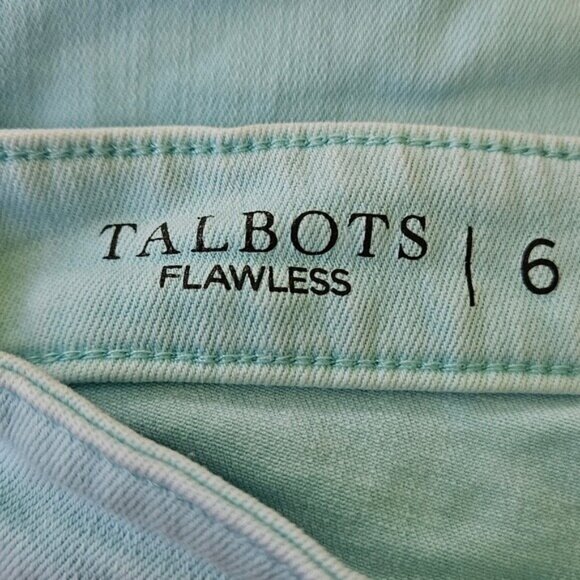 Talbots Flawless Pedal Pusher Capris Size 6 Light Blue - Picture 3 of 7